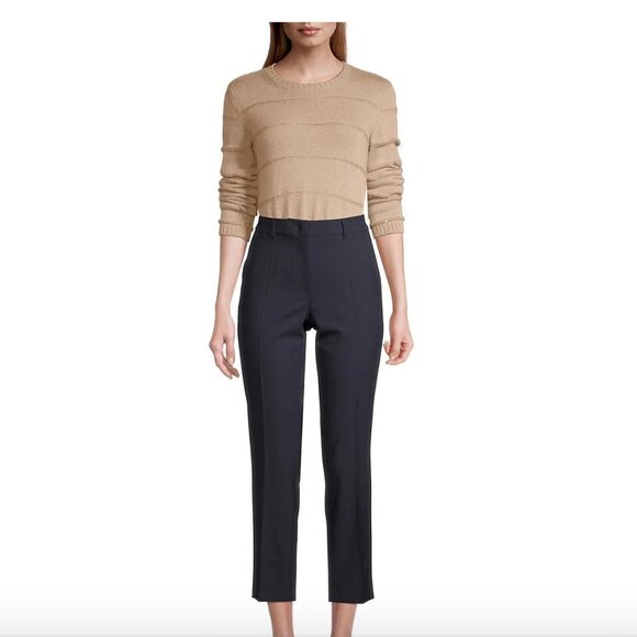 NWOT Max Mara Weekend High Waist Straight Leg Pant Black Size S - Picture 1 of 11